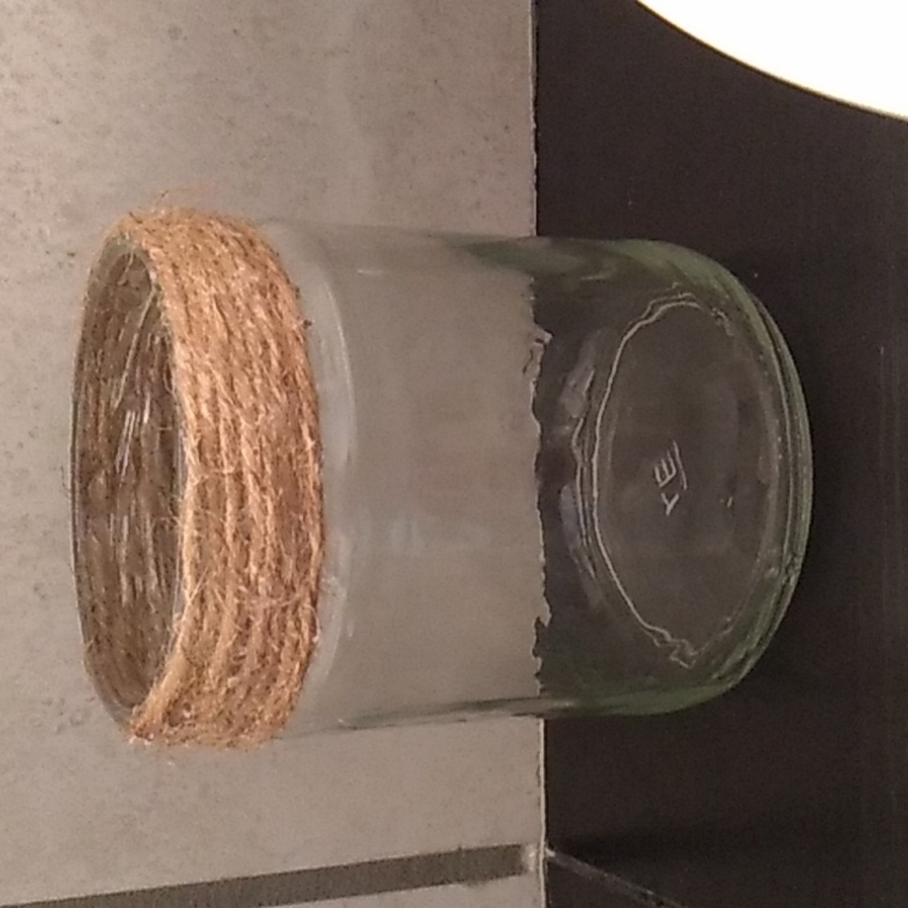 Multi-use glass jar with jute